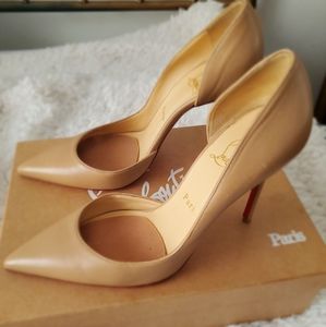 Christian Louboutin Nude Iriza Half D'orsay Cheeky Pumps Regular (M, B)